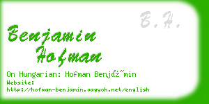 benjamin hofman business card